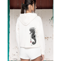 Sea Horse Organic Hooded Sweat Shirt