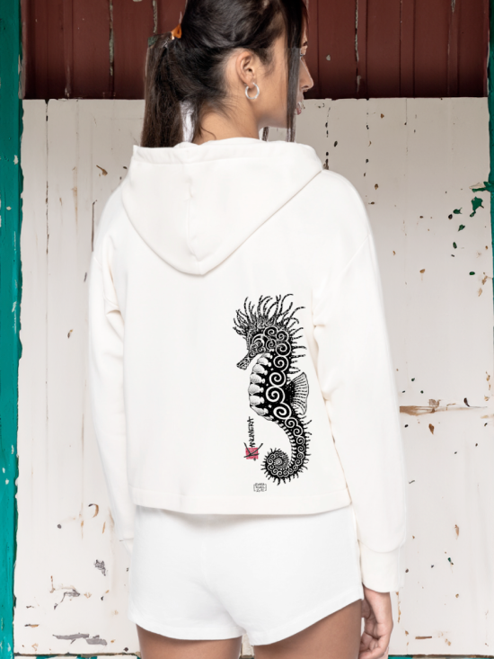 Sea Horse Organic Hooded Sweat Shirt