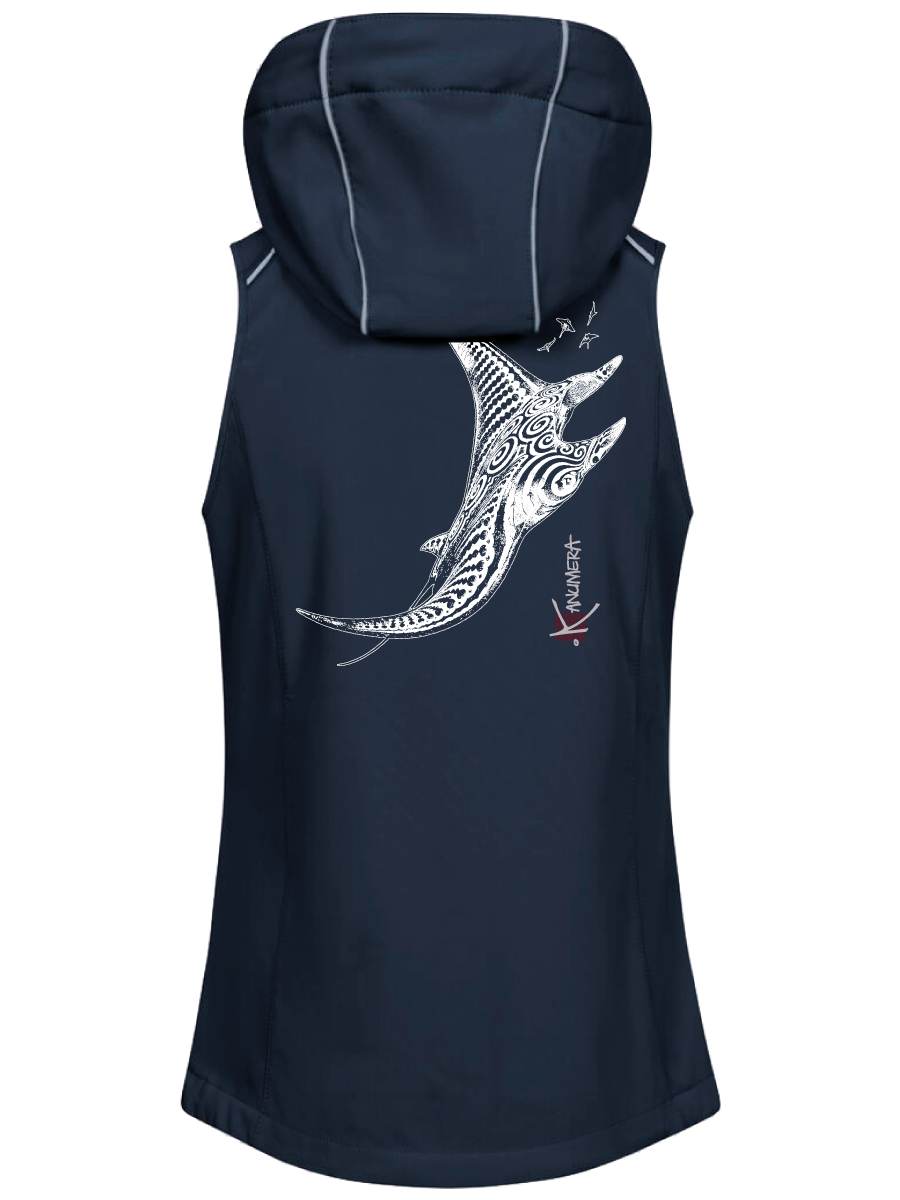 Bodywarmer Softshell Capuche Femme La Raie Tatoo