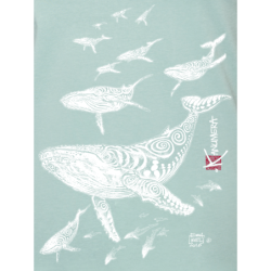 T-shirt Bio Col V Femme Les Baleines
