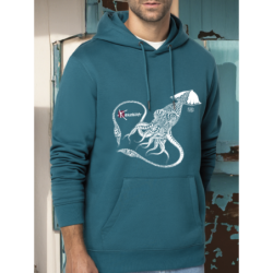 Sweat-shirt bio capuche Le Calamar