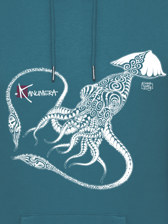 Sweat-shirt bio capuche Le Calamar