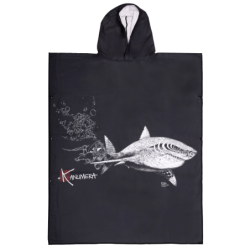 Poncho Microfibre Grand Modèle Le Requin blanc et le Plongeur