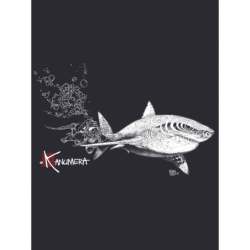 White Shark and Diver Microfibre Poncho (Big Size)