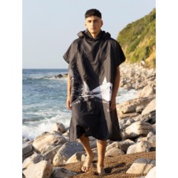 White Shark and Diver Microfibre Poncho (Big Size)