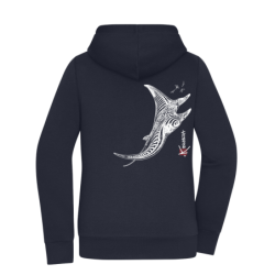 Veste à capuche femme doublée Sherpa Les Raies