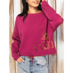 Sweat-shirt Oversize Crop Les Hippocampes