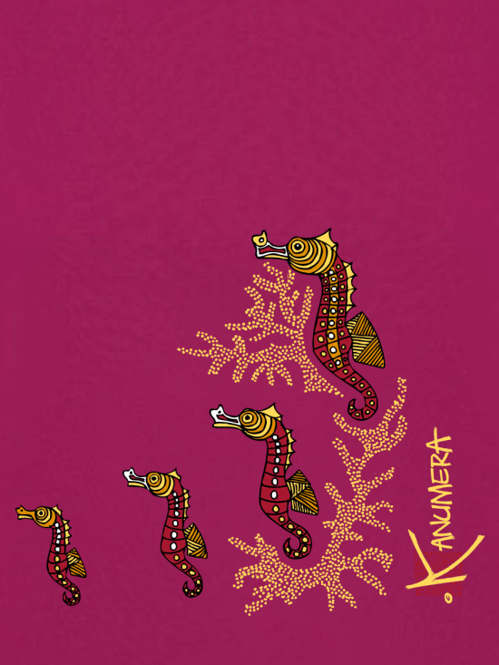 Seahorses Oversized Crop Sweat-shirt