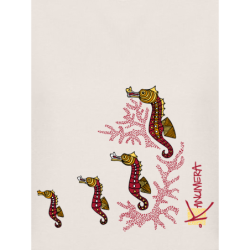 Seahorses Oversized Crop Sweat-shirt