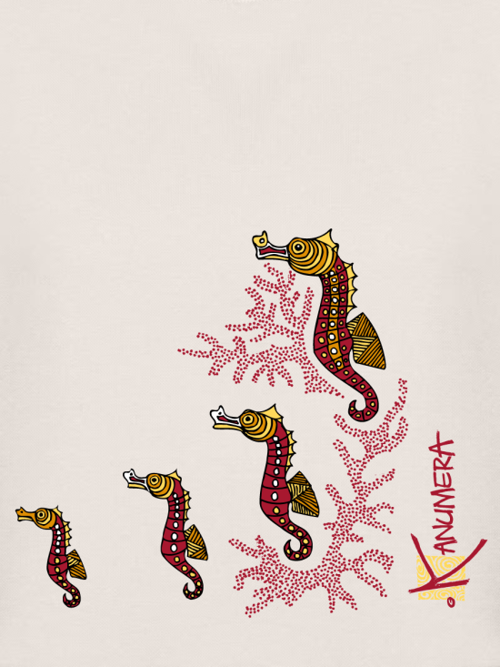 Seahorses Oversized Crop Sweat-shirt