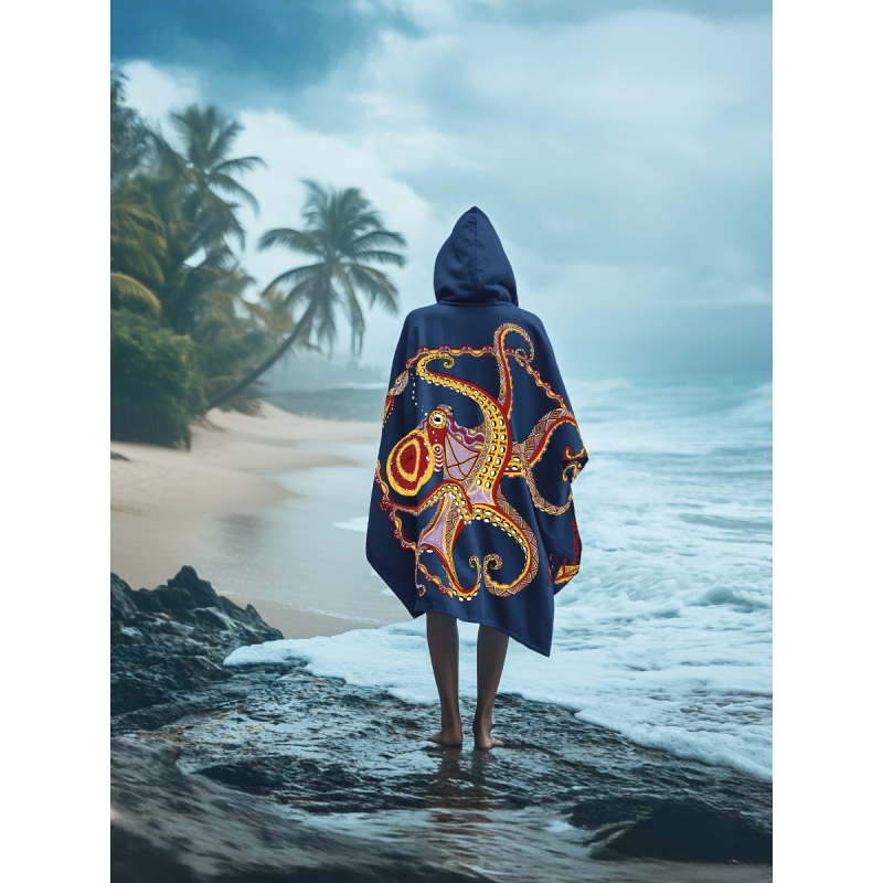 Octopus Microfibre Poncho (Middle Size)