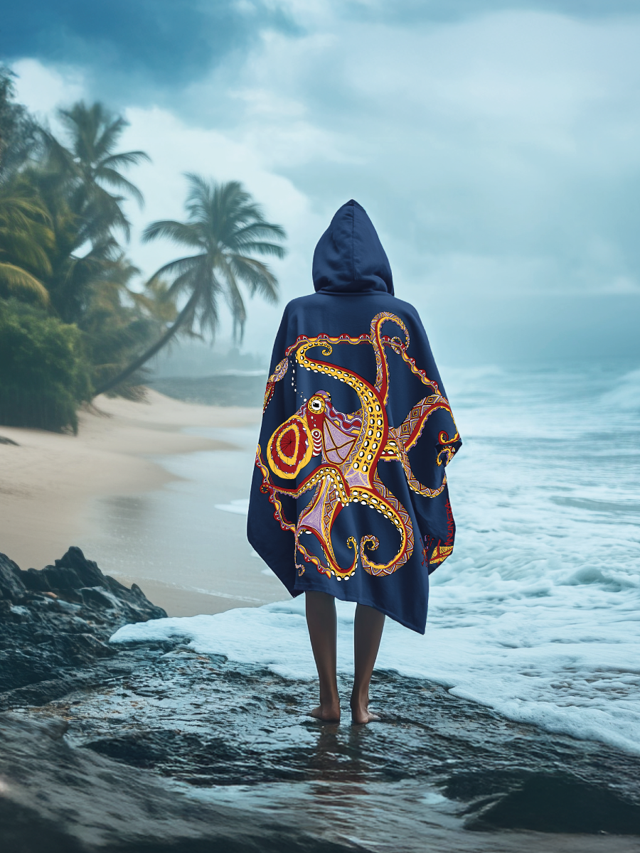 Octopus Microfibre Poncho (Middle Size)