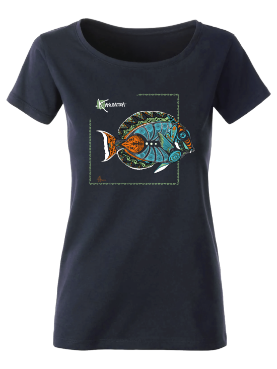 T-shirt bio Femme Poisson d'Achille