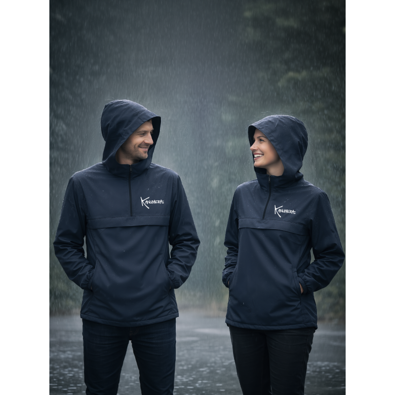 L'Onde Waterproof quarter-zip windbreaker