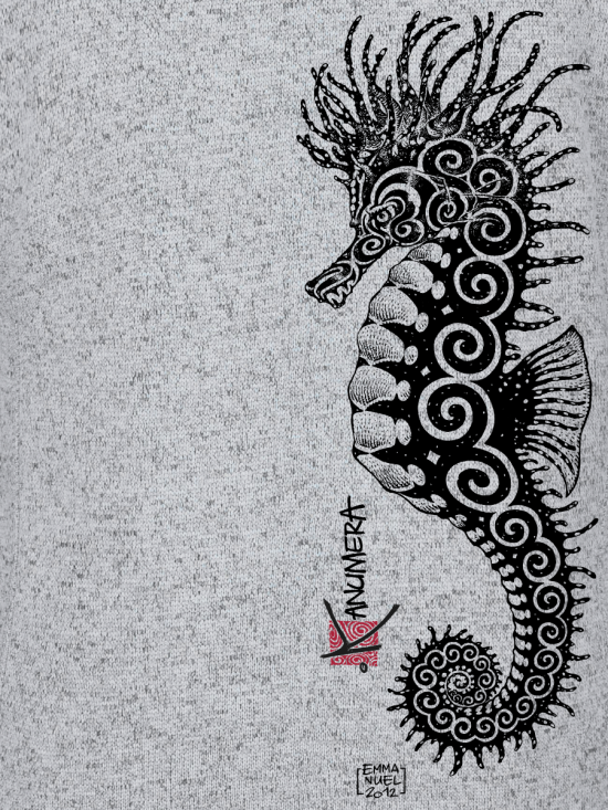 Veste Femme en Polaire tricoté L'Hippocampe Tatoo