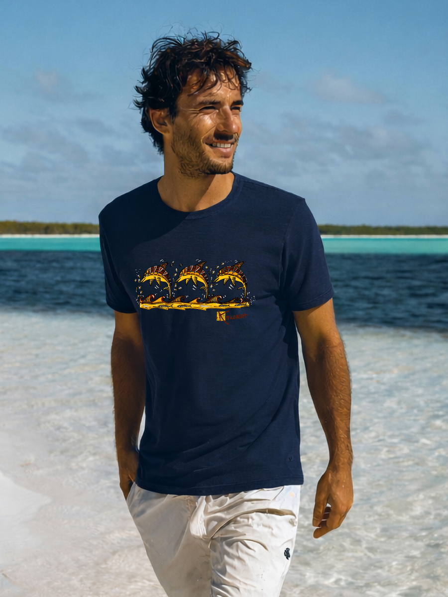 3 Dolphins Adult T-shirt