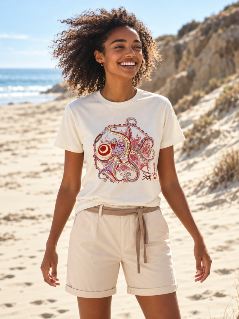 T-shirt bio Origine Femme La Pieuvre