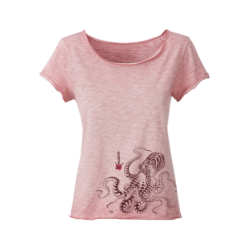 T-shirt délavé Femme La Pieuvre Tatoo