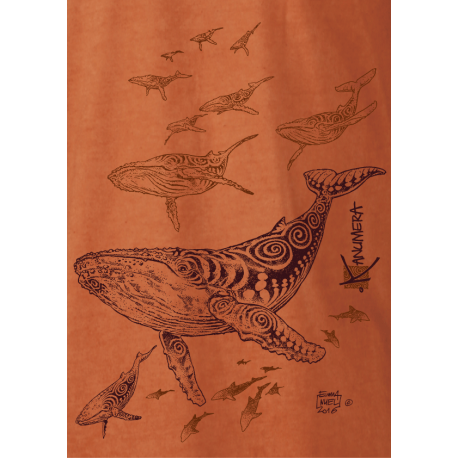 Polo Teinte délavée Manches Courtes Les Baleines Tatoos