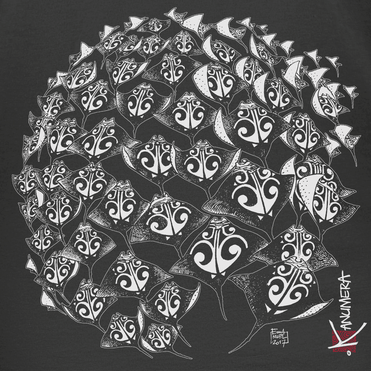 T-shirt décontracté Femme La Ronde des Raies