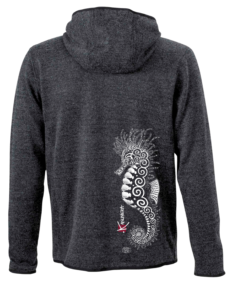 Veste à Capuche en Polaire tricoté L'Hippocampe Tatoo
