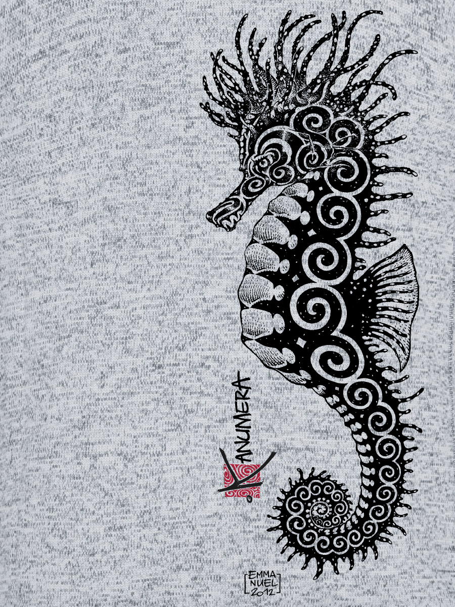 Veste à Capuche en Polaire tricoté L'Hippocampe Tatoo