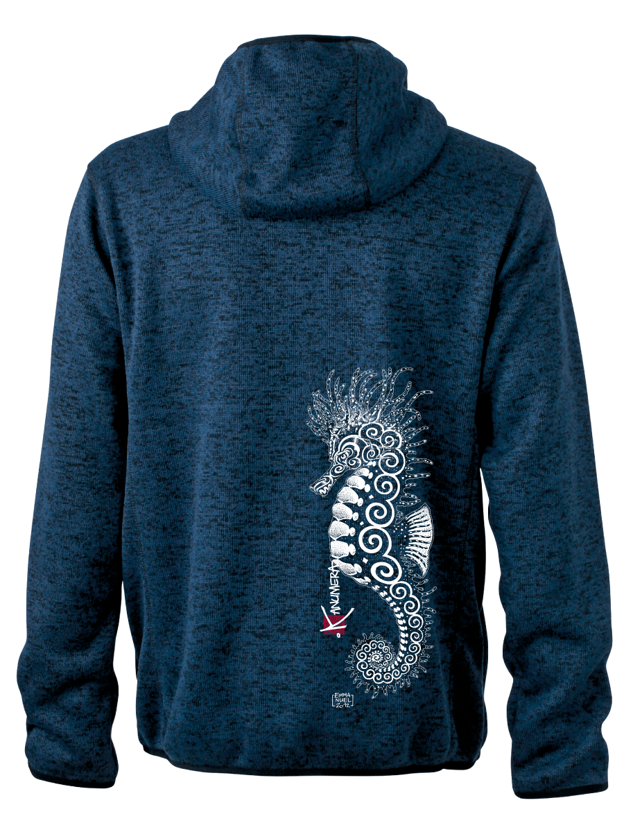 Veste à Capuche en Polaire tricoté L'Hippocampe Tatoo