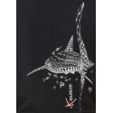 (New) Tee-shirt moulant Femme Le Requin Tatoo (Impression Poitrine)