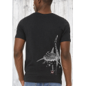 (New) Tee-shirt moulant Femme Le Requin Tatoo (Impression Poitrine)
