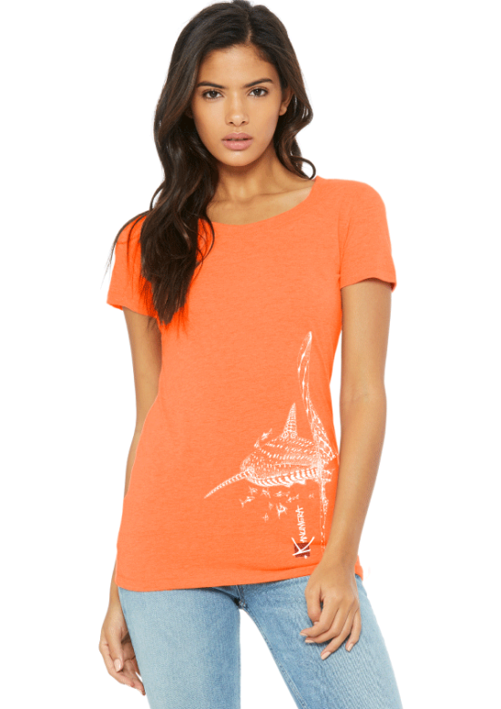 T-shirt Femme 3 matières Le Requin Baleine
