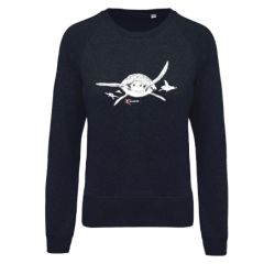 Turtles Ladies’ organic cotton crew neck raglan sleeve sweatshirt