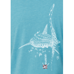 (New) Tee-shirt moulant Femme Le Requin Tatoo (Impression Poitrine) 2