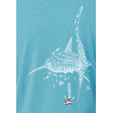 (New) Tee-shirt moulant Femme Le Requin Tatoo (Impression Poitrine)