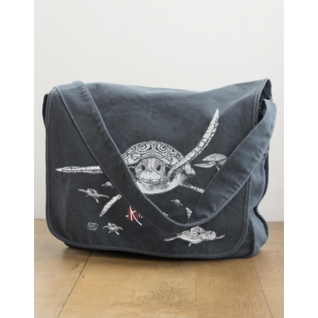 Sac Messager Canvas Les Tortues