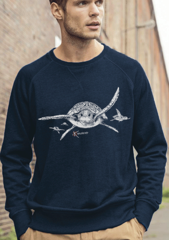 Turtles Men's organic cotton raglan sleeve sweatshirt