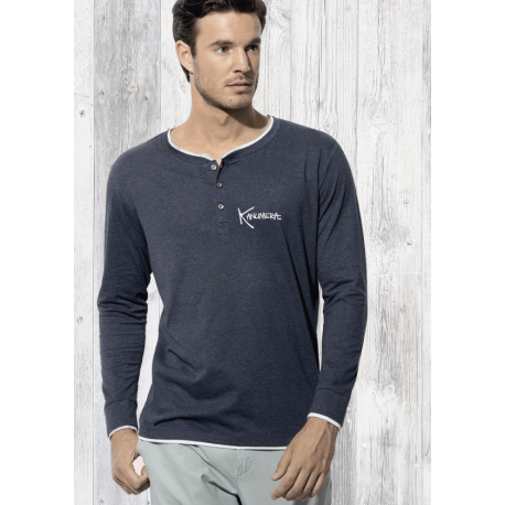 Whale shark Long Sleeve Henley T-shirt Men