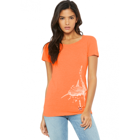 Tee-shirt Femme 3 matières Le Requin Baleine