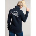 Sweat-Shirt Bio Zippé Capuche Femme le Requin Baleine Sweat-Shirt Bio Zippé Capuche Femme le Requin Baleine