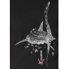 (New) Tee-shirt moulant Femme Le Requin Tatoo (Impression Poitrine)