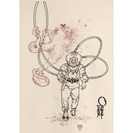 Tee-shirt Adulte La Pieuvre et Le Scaphandrier