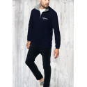 Zip neck piqué sweatshirt Zip neck piqué sweatshirt
