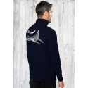 Zip neck piqué sweatshirt Zip neck piqué sweatshirt