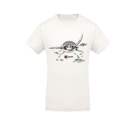 (New) Tee-shirt moulant Femme Le Requin Tatoo (Impression Poitrine)