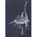 (New) Tee-shirt moulant Femme Le Requin Tatoo (Impression Poitrine)