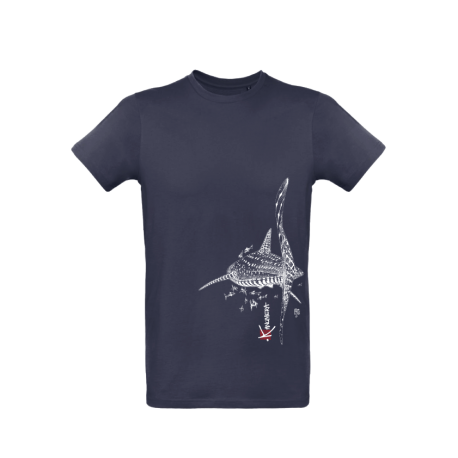 (New) Tee-shirt moulant Femme Le Requin Tatoo (Impression Poitrine)