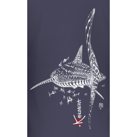 Tee-shirt Bio Femme avec poche Le Requin Baleine
