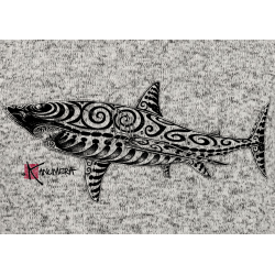 Veste Femme en Polaire tricoté Le Requin Tatoo 2