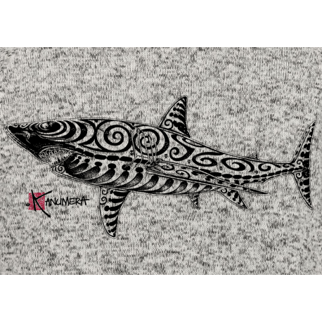 Veste Femme en Polaire tricoté Le Requin Tatoo