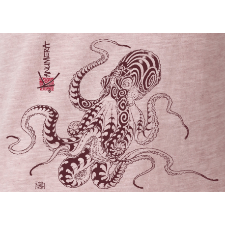 Tee-shirt delave la Pieuvre Tatoo