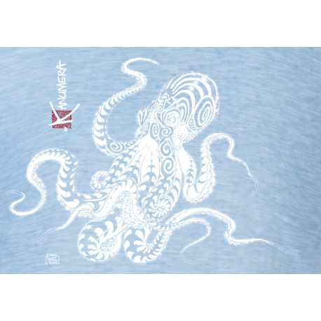 Tee-shirt delave la Pieuvre Tatoo